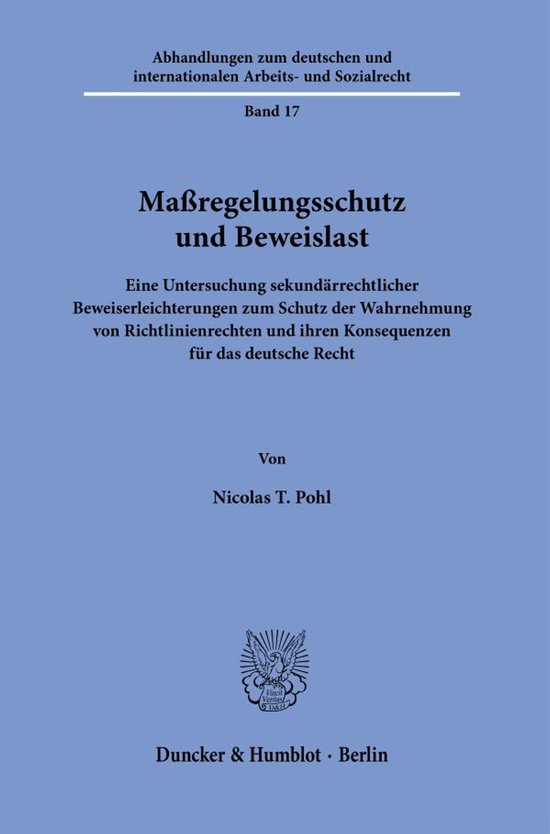 Abhandlungen zum deutschen und internationalen Arbeits- und  ... - cover