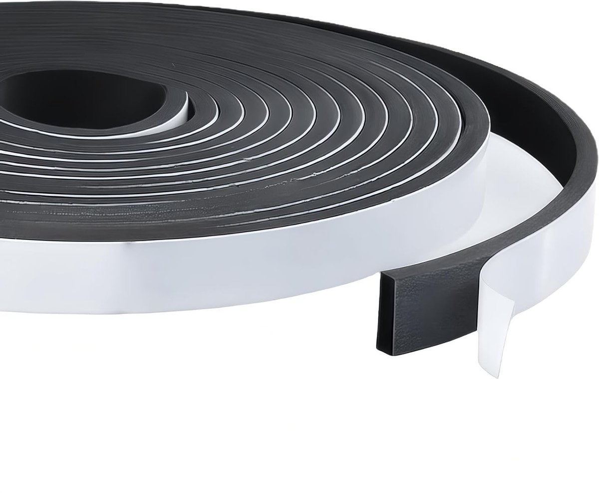 5 meter x 15 mm x 5 mm Zelfklevende Schuimafplaktape voor Raamisolatie, Geluiddemping en Warmtebehoud, Zwart