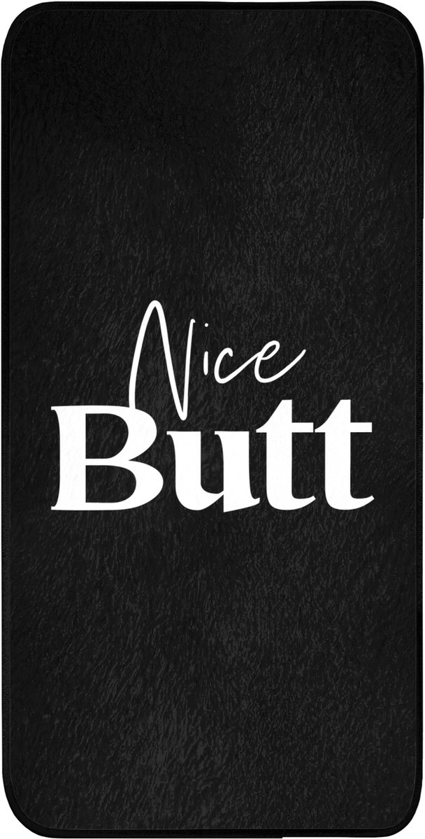 Badmat 60x120 cm - Antislip - Quotes - Nice butt - Zwart - Spreuken - Badmatten voor badkamer - Badkamermat - Douchemat - Badkamer mat