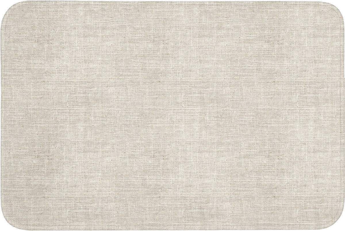WC mat 90x60 cm - Antislip - Linnen - Textuur - Beige - Toiletmat - Vloermat - Douchemat -