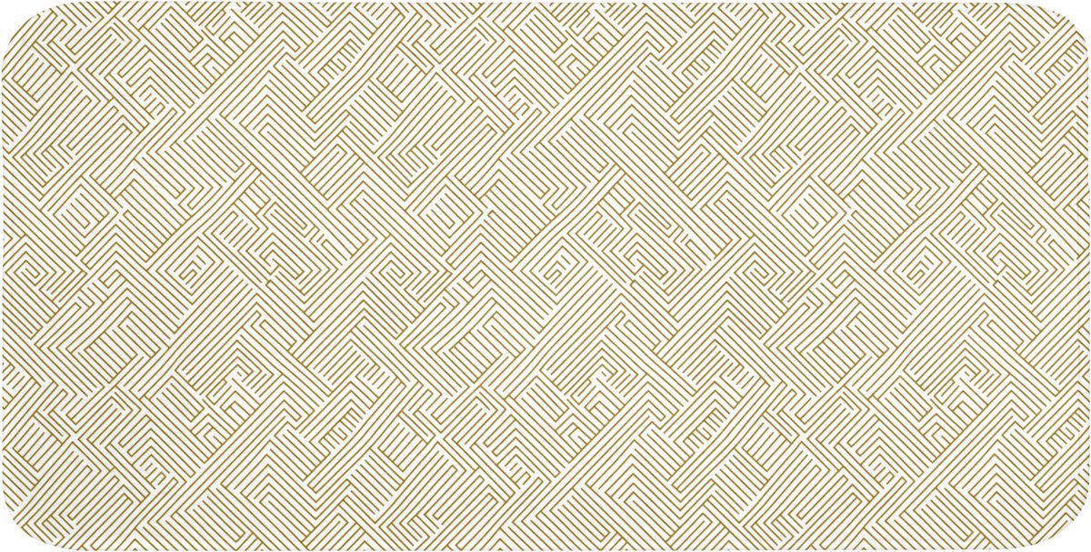 WC mat 120x60 cm - Antislip - Geometrisch - Lijnen - Groen - Toiletmat - Vloermat - Douche