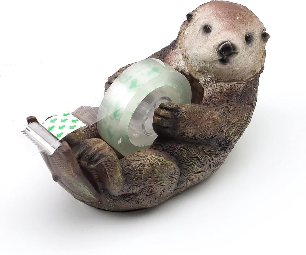 Schattige tape dispenser voor op tafel met plakband, ideaal voor kantoor, school en als cadeau