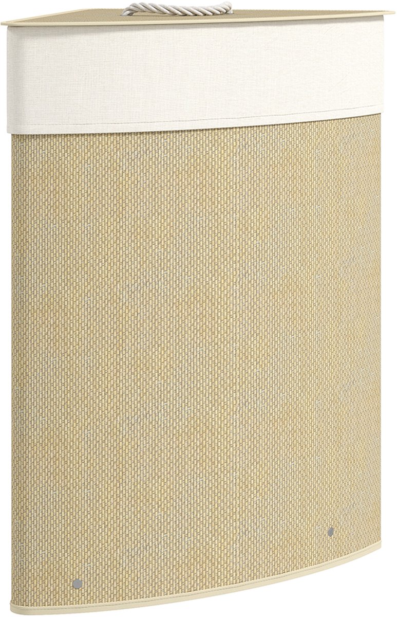 HOMCOM Wasmand - Bamboe - 35x35x60cm - Natuurlijk Hout