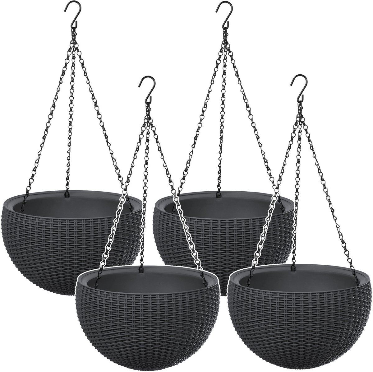 Hangende bloempot Keter Sphere Planter hangpot - 4 stuks