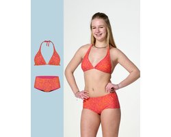 Moodies menstruatie zwemkleding (meiden) - bundel zwemkleding boxer- 2 stuks - meiden - maat 140-146 (XXS) - print