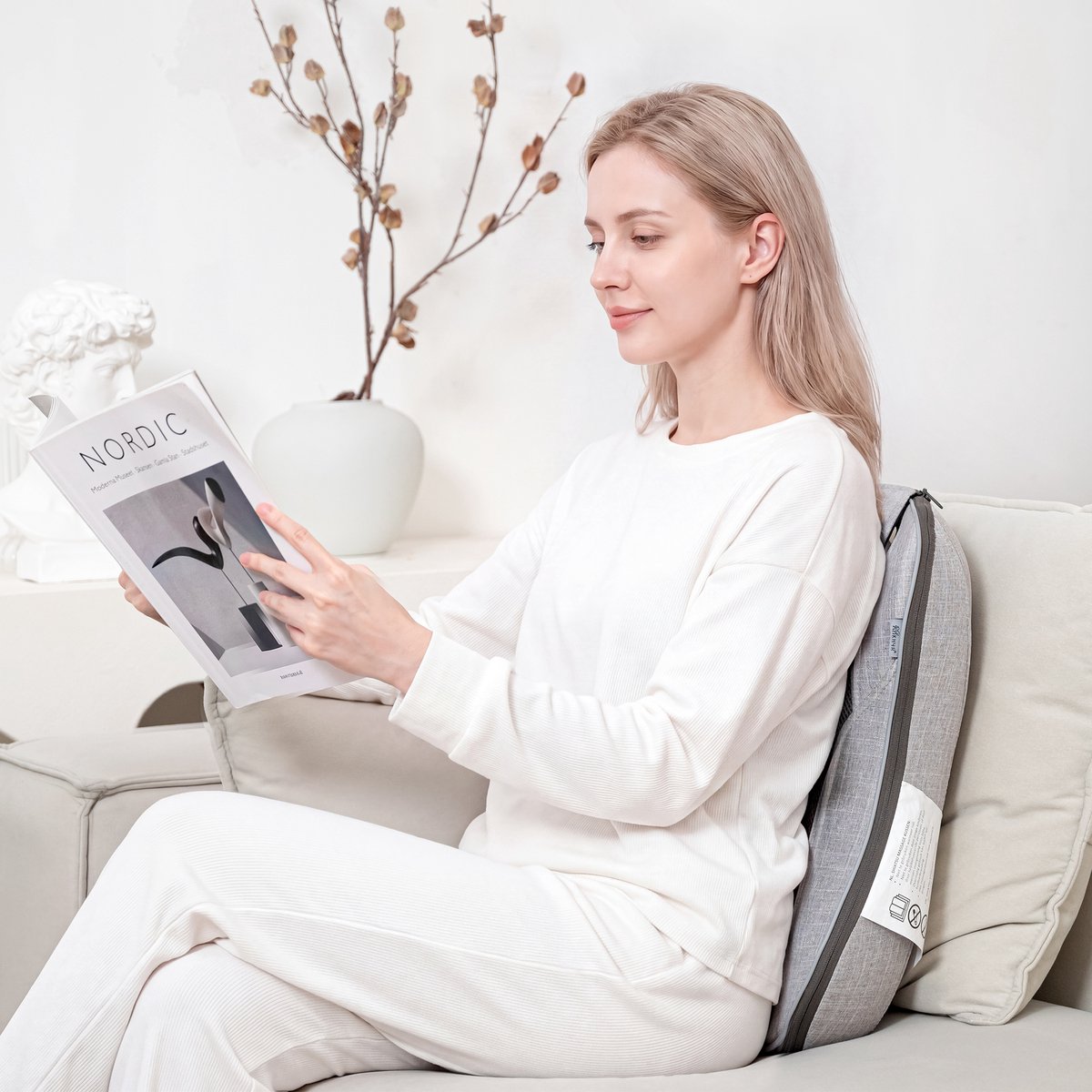 KHYR® Shiatsu Massagekussen Draadloos met Warmtefunctie - afbeelding 2