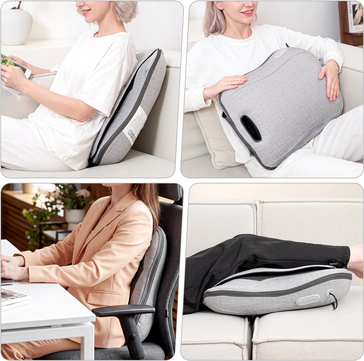 KHYR® Shiatsu Massagekussen Draadloos met Warmtefunctie - afbeelding 3