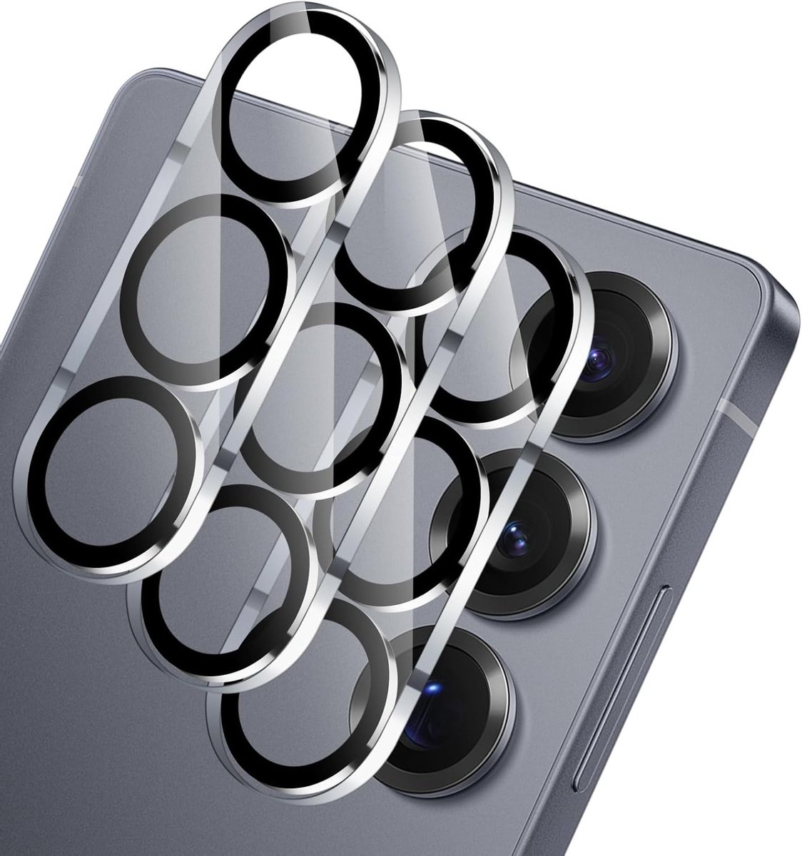 Set van 3 Camera Beschermers voor Samsung Galaxy S25 Ultra - 9H HD Anti-Kras Lensbescherming met Gehard Glas en Eenvoudig Ontwerp