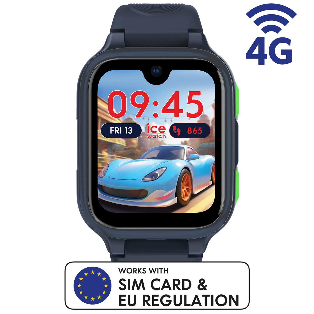 Ice Watch ICE kids 4G 2.0 - Blue 025269 Horloge - Siliconen - Blauw - Ø 44 mm
