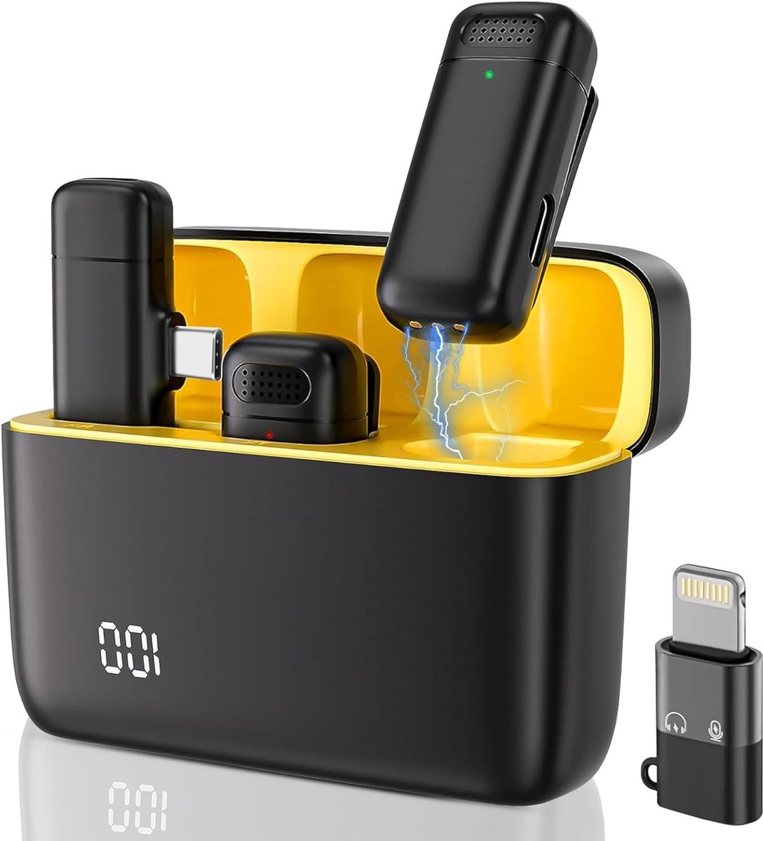 Professionele Lavalier Microfoon voor Video-opnames, Podcasts en Vlogs - Geluidsonderdrukking voor iPhone, Android en Laptop