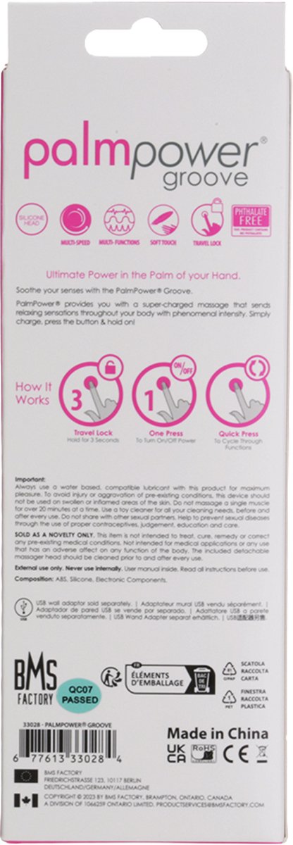 PalmPower - Groove Mini Wand Fuchsia
