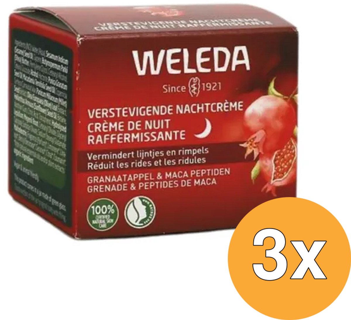 3x WELEDA Verstevigende nachtcremegranaatappel/maca (40 ml)