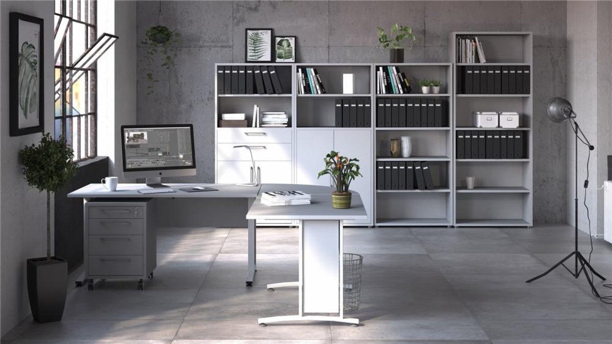 Giga Living Hoekbureau Prima 80x80cm Wit - Giga Living