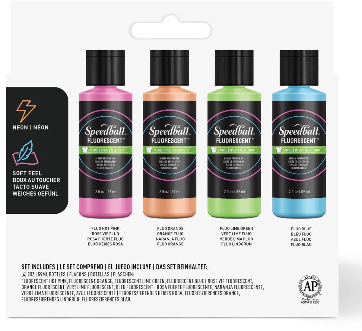 Starter set fluo fabric screen printing - Speedball