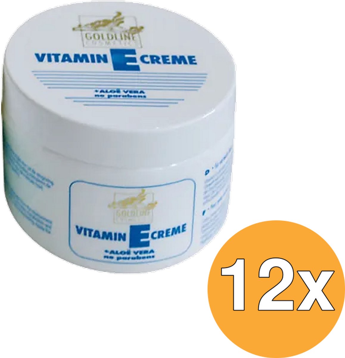 Goldline Vitamine E Crème Normale Huid Blauw - 12x250ml - Voordeelverpakking