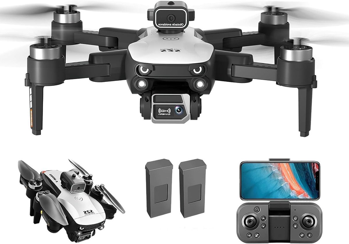 Drone met 4K Camera en Borstelloze Motor, Vouwbare FPV Quadcopter met 360° Obstakelvermijding, Perfect als Speelgoed en Cadeau voor Kinderen en Volwassenen