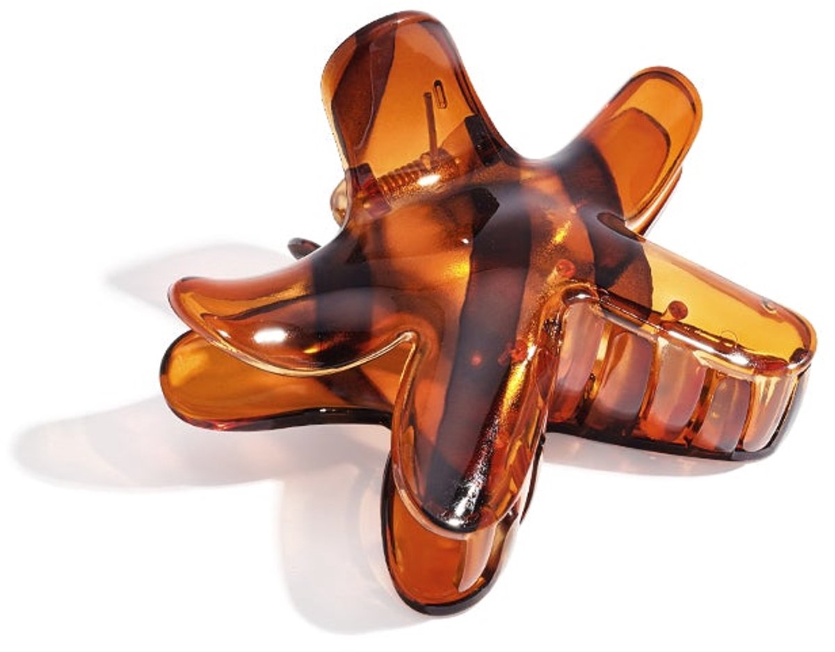 Haarspeldjes zeester dagelijkse plastic dagelijkse accessoires - Koffiebruin