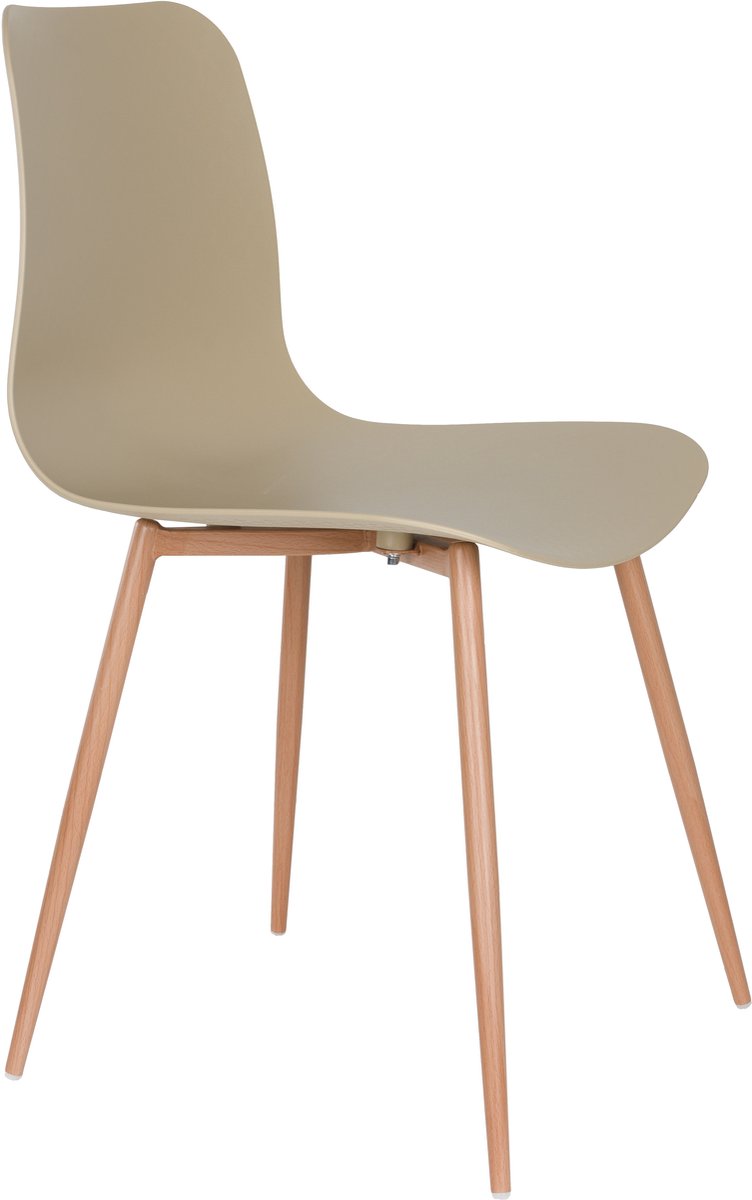 Novel Collection - Eetkamerstoel Leon - Beige - 49x44x80 cm - Set van 2