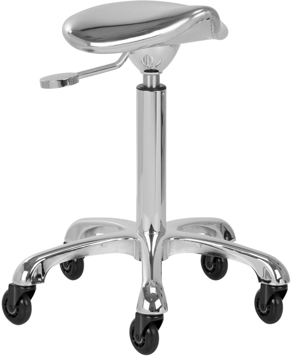 Gabbiano Kapperskruk Fine Silver – Zadelkruk – In Hoogte Verstelbaar – 54-74 cm – Luxe Eco Leder – Zilver