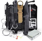 Ever Trex Survival Kit - Nooddeken - Mes - Fluit - Opbergcase Outdoor Noodpakket - Overlevingspakket - Noodkit - Set