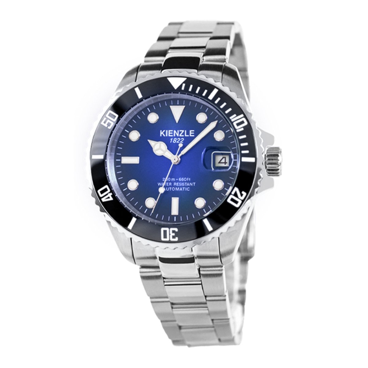 KIENZLE Horloge - Taucher - GRA Automatic KG411GRA-B - Japans Automatisch Uurwerk - Waterdicht tot 20 ATM - Wijzerplaat Blauw Verloop