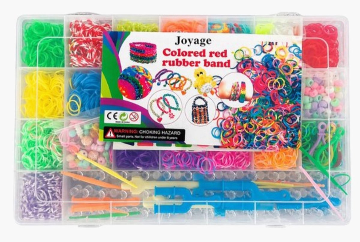 Joyage Armbandjes maken meisjes – 8000 stuks Loombandjes set - Armbandjes maken kind knutselpakket meisjes speelgoed meisje 6 jaar 7 jaar 8 jaar 9 jaar Knutselen bracelet making kit Sieraden maken meisjes - Armbanden maken kinderen knutselen meisjes — afbeelding 3