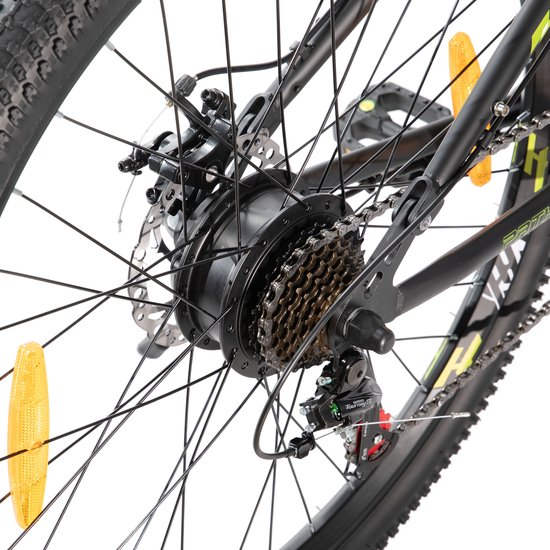 Hiland Spokane Elektrische Mountainbike - 27.5 Inch - Full Suspension - 250W Motor - Shimano 7 Versnellingen - Mechanische Schijfremmen - Groen — afbeelding 5