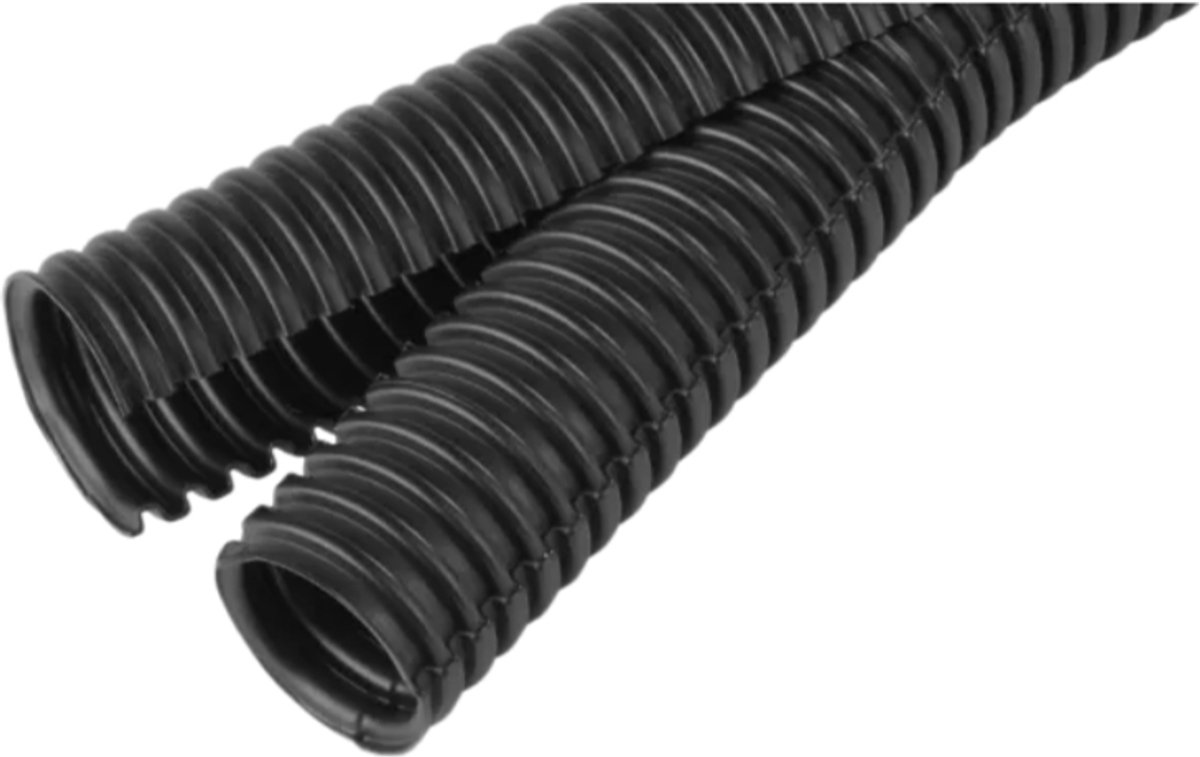 Frankische flexibele buis deelbaar 16mm UV bestendig - zwart per rol 50 meter