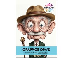 KleurLab® – Grappige Opa’s - Luxe Kleurboek voor Volwassenen - Humor & Fantasy - 48 A4 Kleurplaten - Enkelzijdig Bedrukt