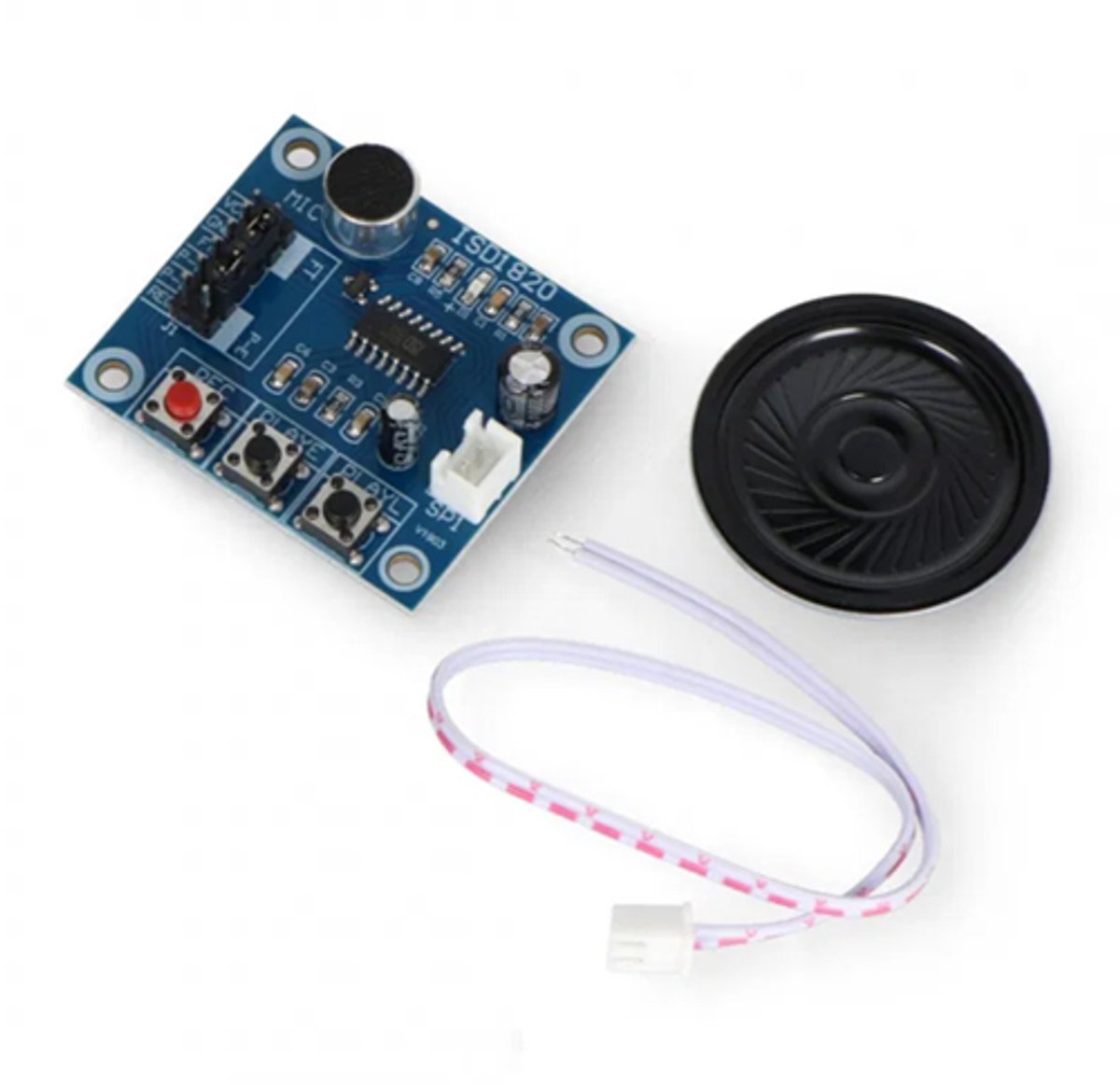 ISD1820 Voice Recorder Module met 0,5W Speaker 3V tot 5V Geluidsopname en Afspelen