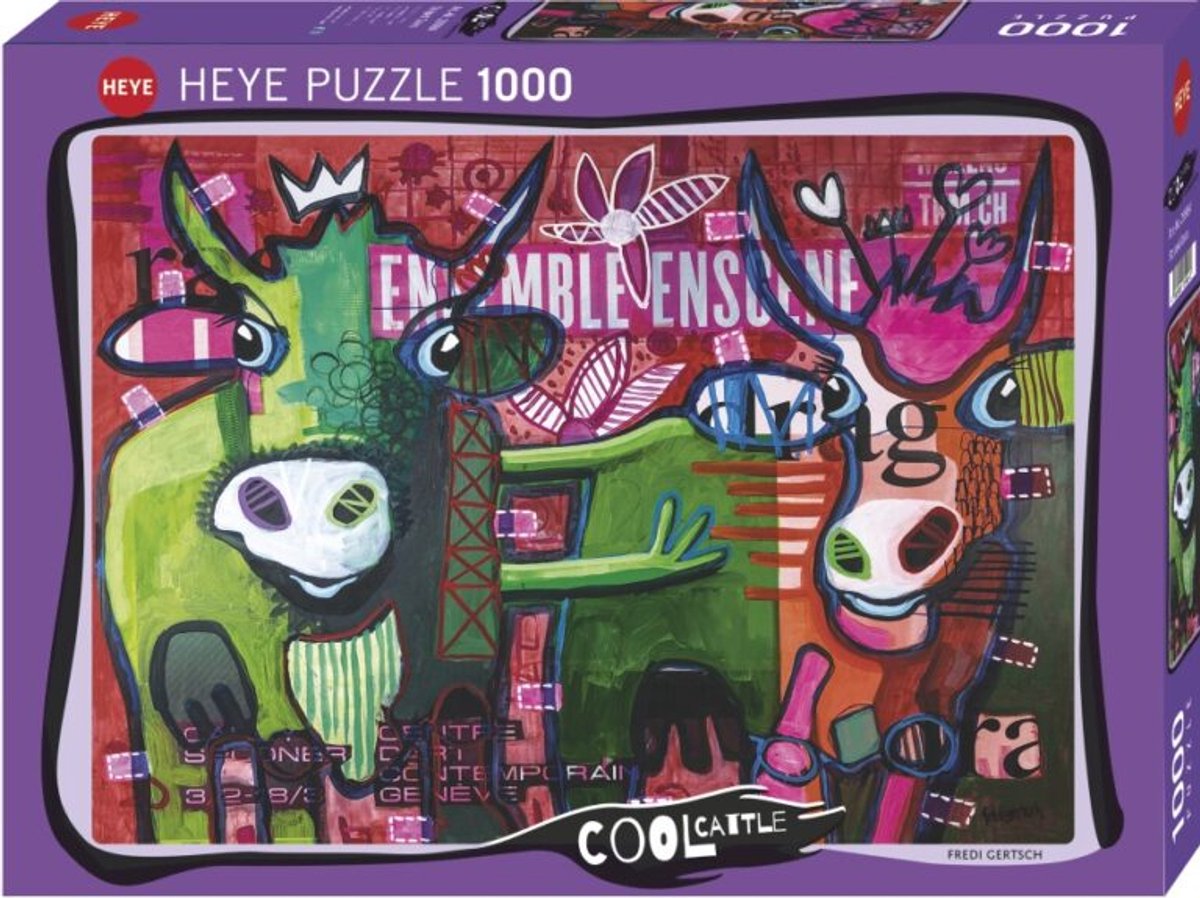 Heye Puzzel Gestreepte Koeien 1000.