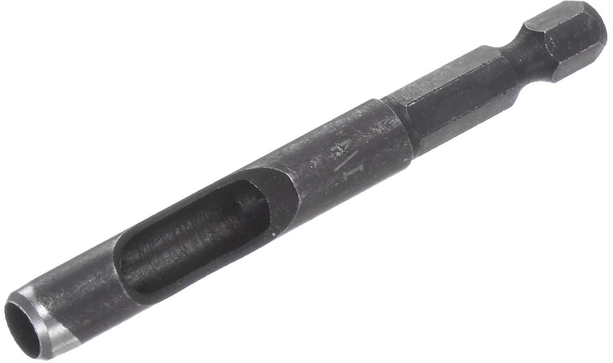 Ronde perforator met een diameter van 6 mm, ideaal voor leer, rubber en papierbewerking