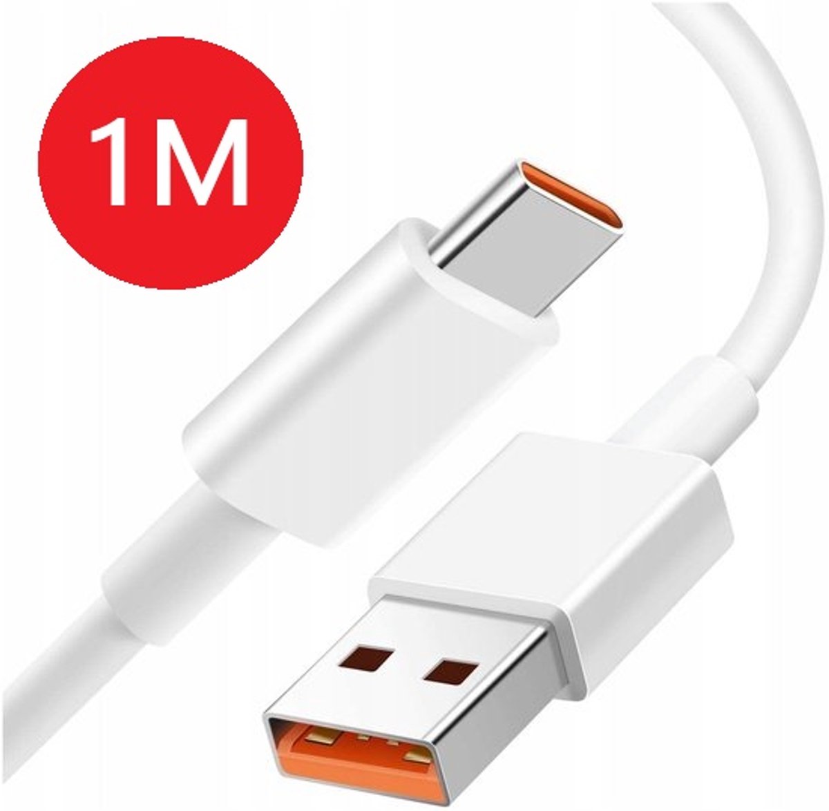 USB-A naar USB-C Snellaadkabel 100W – Type-C Oplaadkabel 1 Meter – Geschikt voor Xiaomi, Huawei, Redmi en USB-C Apparaten