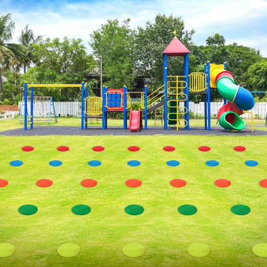 Spot Markers - Vloer Spots - Sport Training - Antislip en Scheurvast - 9 Inch Diameter - Multicolor — afbeelding 3