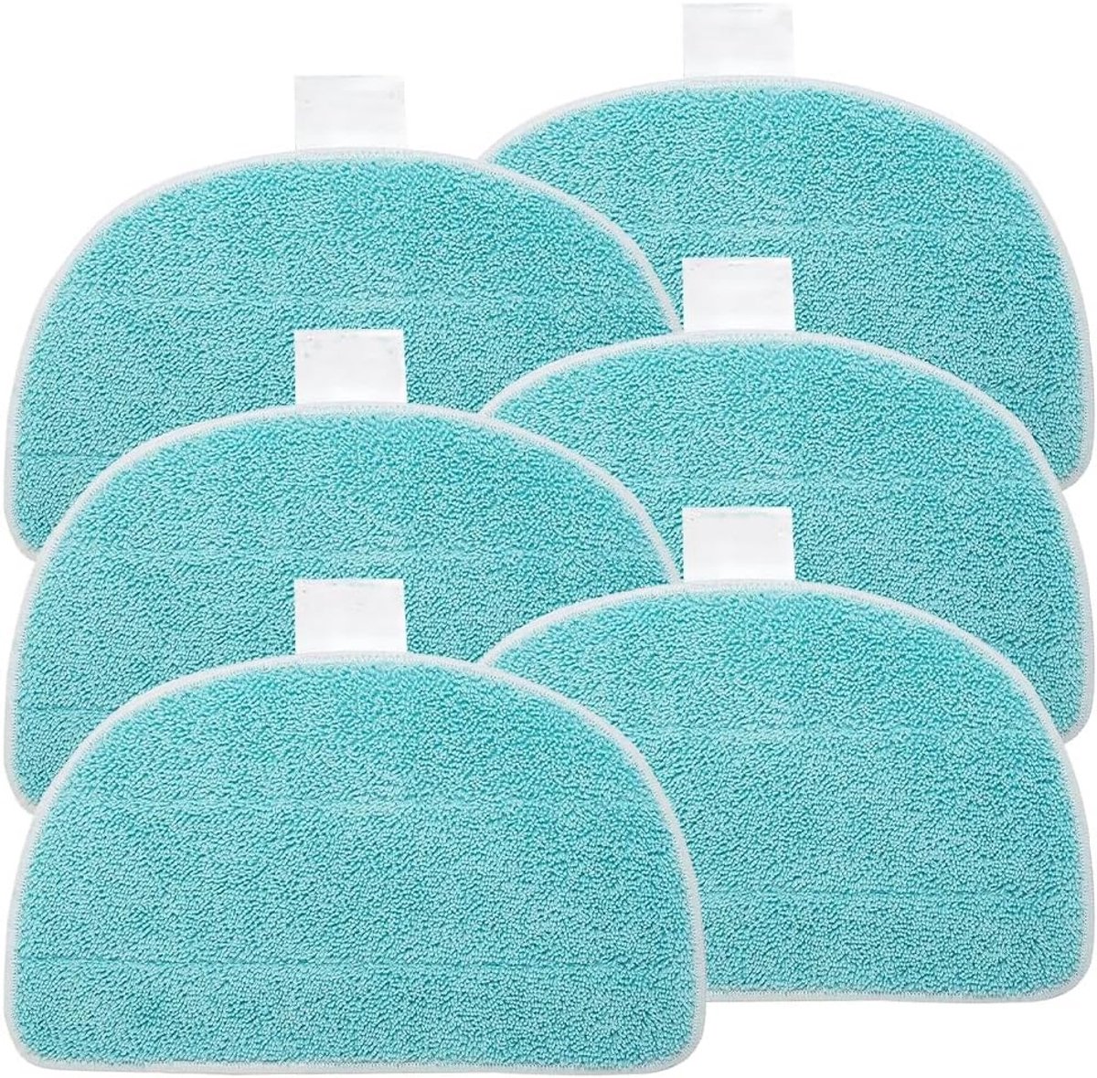 Set van 6 Vervangende Pads voor Stoomreiniger, Wasbare Microvezel Mopdoeken, 33 x 19,5 cm, Effectieve Vlekverwijdering voor Alle Vloeren en Ondergronden