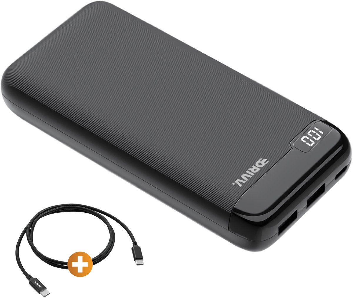 Drivv. Powerbank 20.000 mAh Zwart met - Drivv. - €24,99