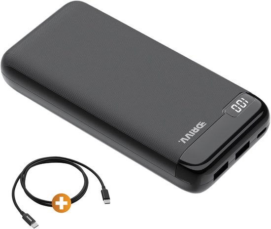 Drivv. Powerbank 20.000 mAh Zwart met