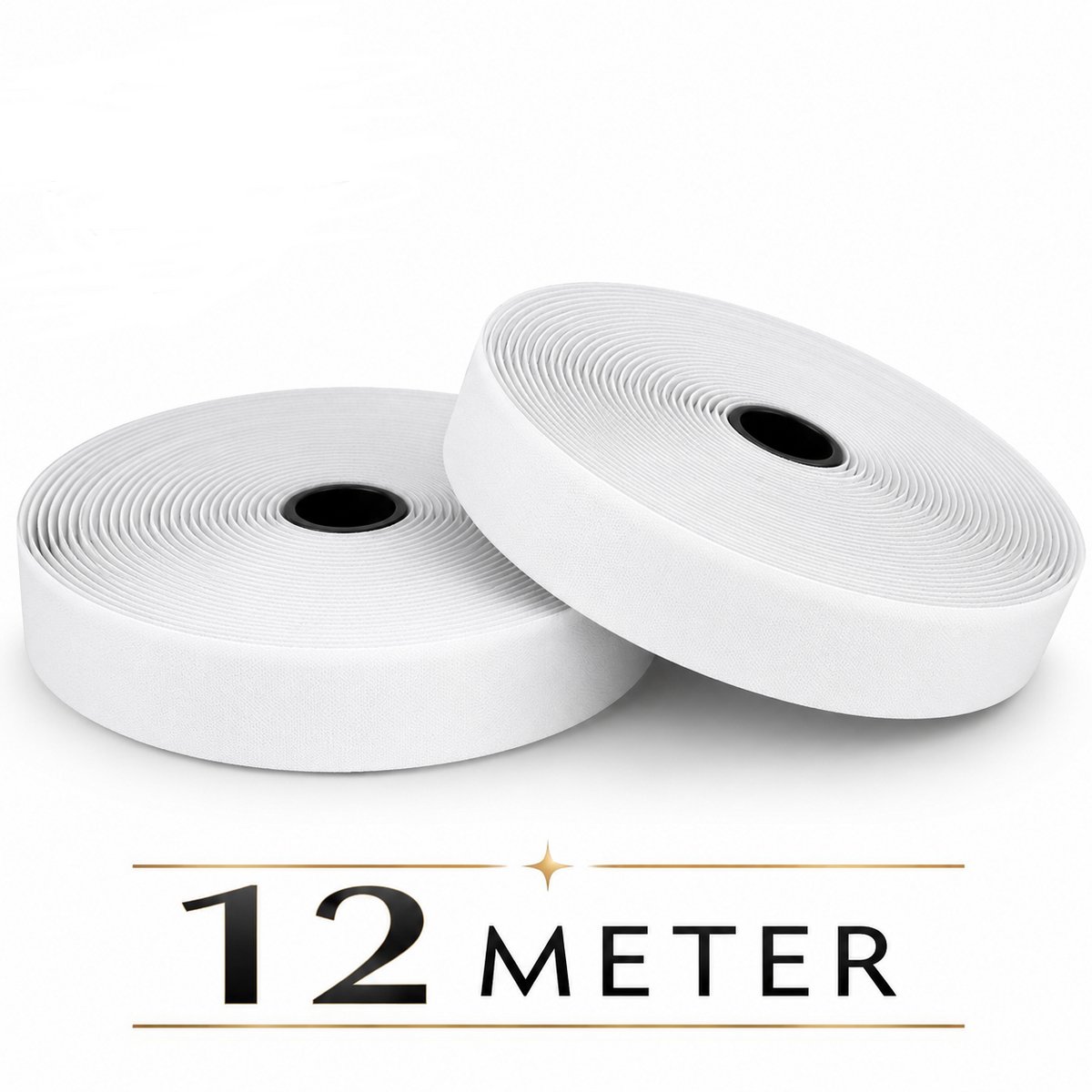 Klittenband Zelfklevend - 12 METER ( Haak en Lus )- Extra Sterk - Klittenband Sluiting - Klitteband - Handig met klussen