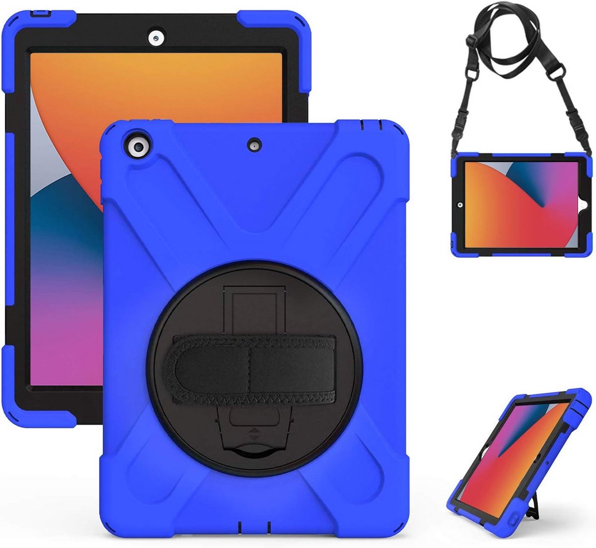 Robuuste Pantserhoes met Standaard en Hanger voor iPad 10,2 inch (8e/7e Generatie)