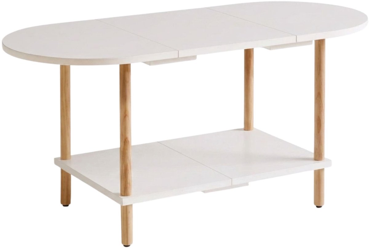 Salontafel - Geschikt voor Woonkamer, Thuiskantoor & Buiten - Stijlvolle Salon Tafel en Sidetable - Wit - 35 x 16 x 17 in - van Imperatoris