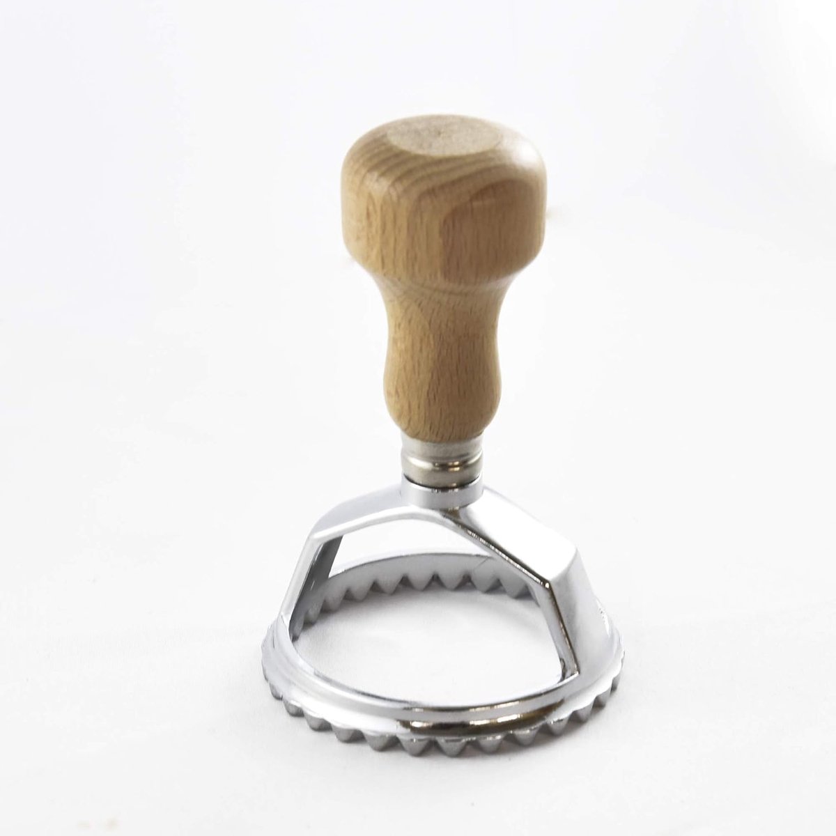 Ravioli uitsteekvorm rond houten handvat 6 cm