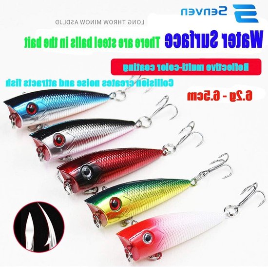Vijf stuks Wobbler Lures - Plastic Hard Lures voor Vissen, Geschikt voor Snoek, Forel en Baars, Bionische Stijve Aas voor Zoet- en Zoutwater — afbeelding 3