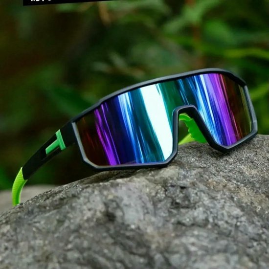 Unisex Fietsbril - Gepolariseerde Sportzonnebril - UV400-bescherming - High-Definition & Antislip - Geschikt voor mountainbiken, hardlopen, fietsen en andere sporten - groente van Unisex. — afbeelding 5