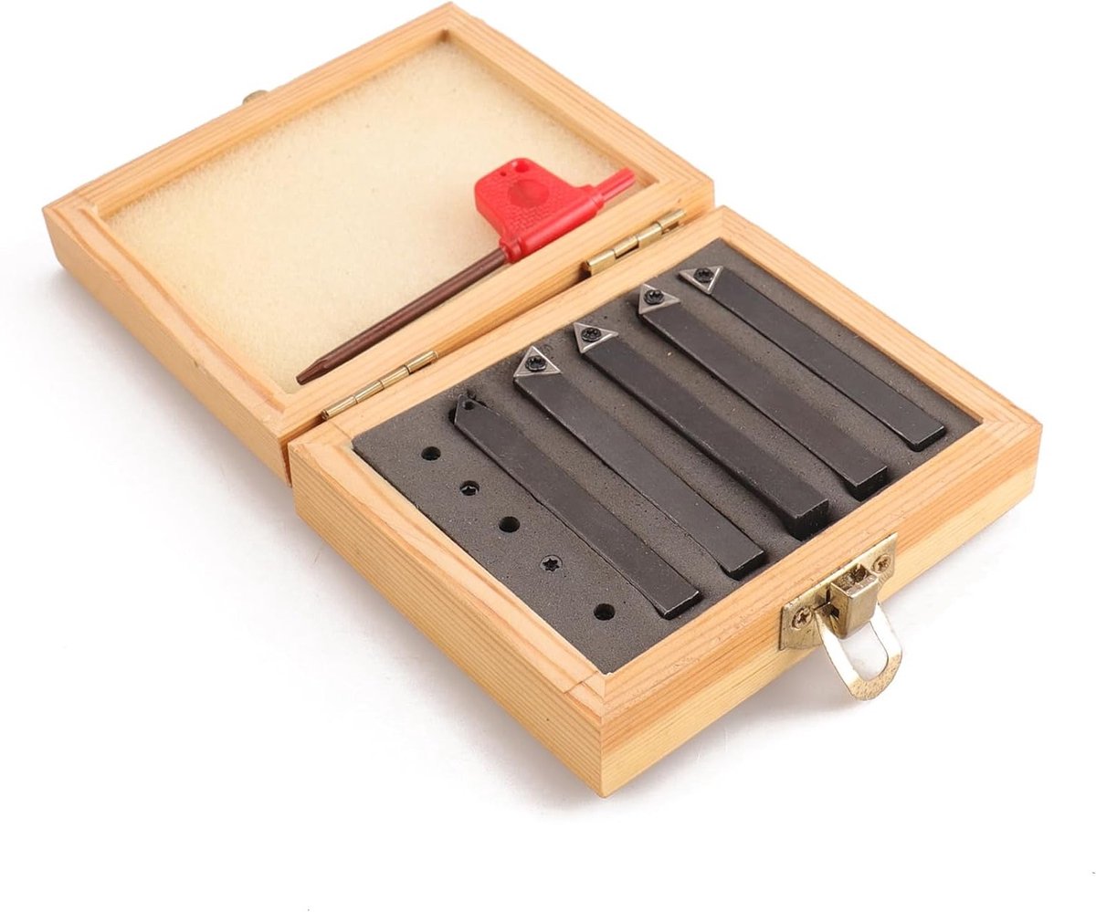 Indexeerbare Carbide Draaien Gereedschap Set van 5 Stuks voor Precisiewerk en Metalen Bewerking 5/16