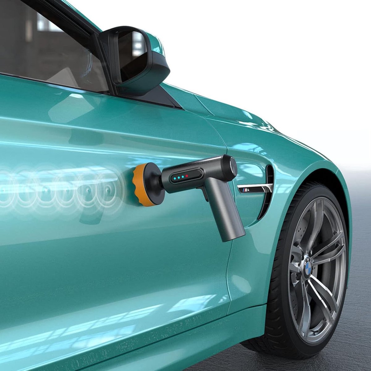 Elektrische polijstmachine, auto-polijstmachine, motorpolijstmachine, waxmachine, glazuurverzegelingsmachine, tegelpolijstmachine, elektrische handhaakslijper (rood) – foto 2