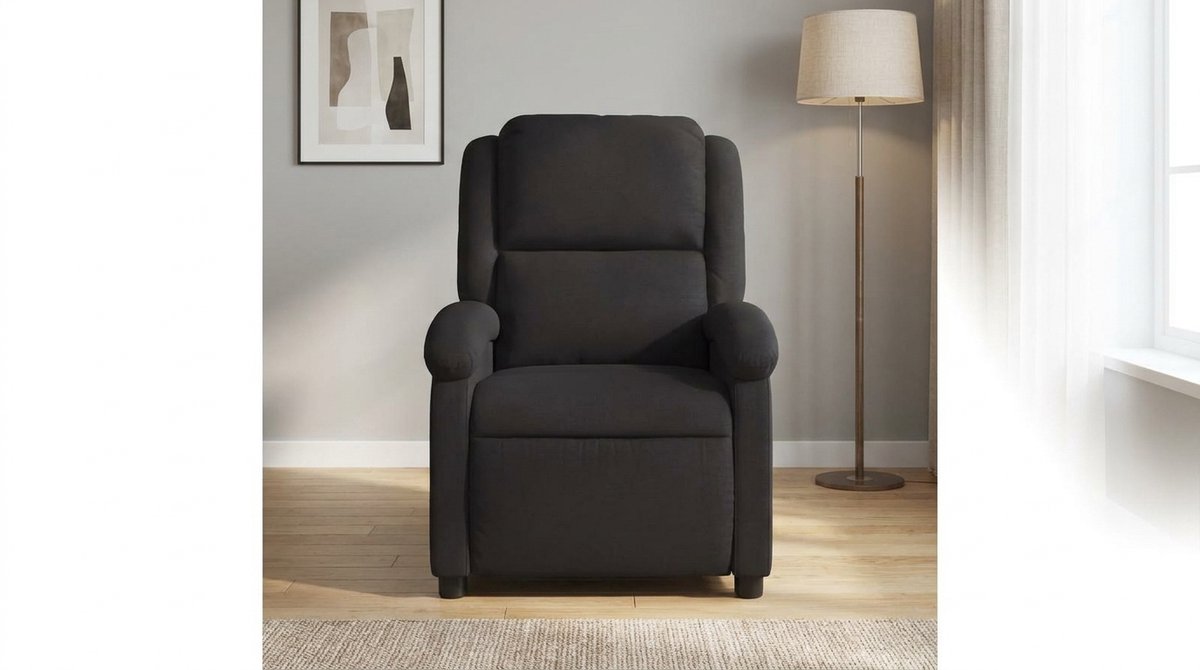 Relaxfauteuil - Industrohome ComfortMax Verstelbare Relaxstoel Zwart Stof – Luxe TV Stoel 