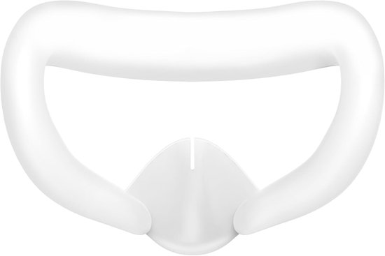 Siliconen gezichtsmasker geschikt voor Meta Quest 3 - Huidvriendelijk, zweetbestendig, ademend en lichtwerend ontwerp (wit)