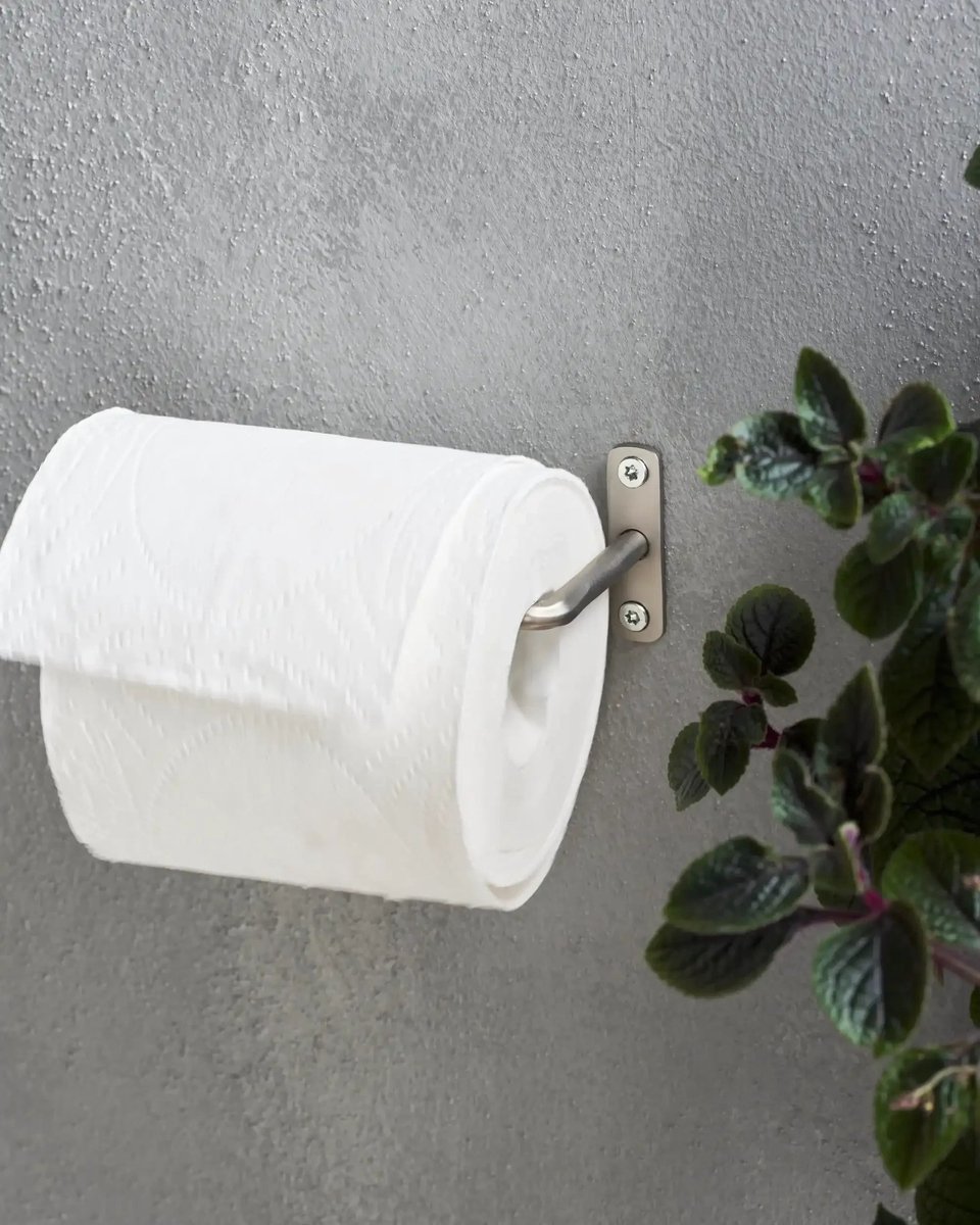 Toiletrolhouder Welo geborsteld zilver