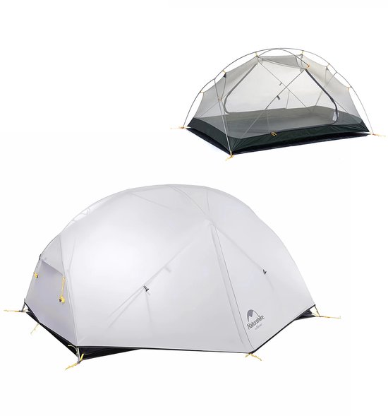 Naturehike Mongar 2 tent - lichtgewicht 2-persoons koepeltent - inclusief grondzeil