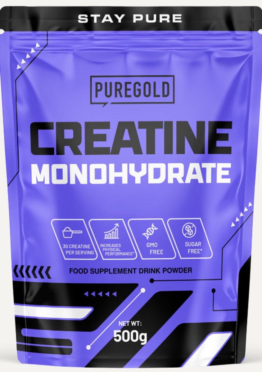 Pure Gold Creatine Monohydraat Poeder – Sinaasappel – 500g